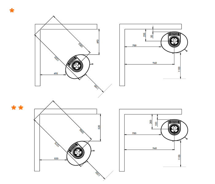 TermaTech | Kaminofen | 5,6kW ➔ Technische Zeichnung