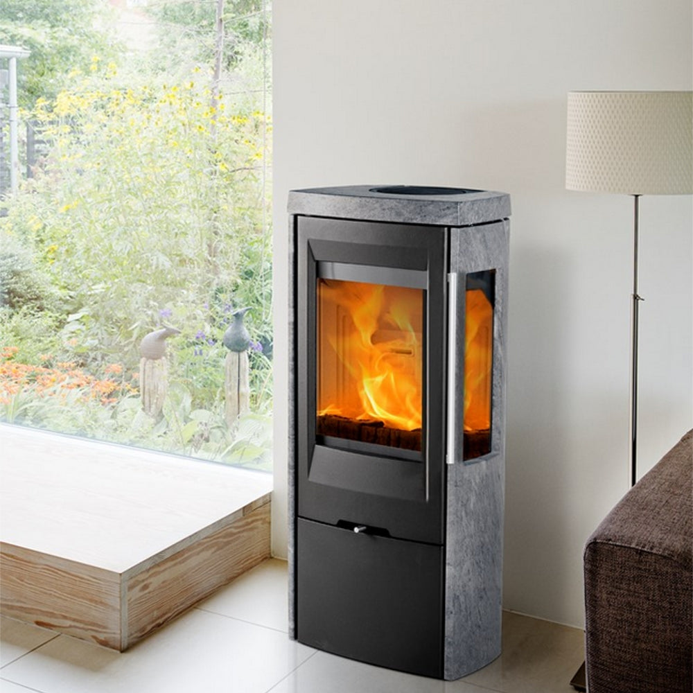 TermaTech | Kaminofen | TT30GS | 5 kW | 3 Scheiben | Speckstein | schwarz