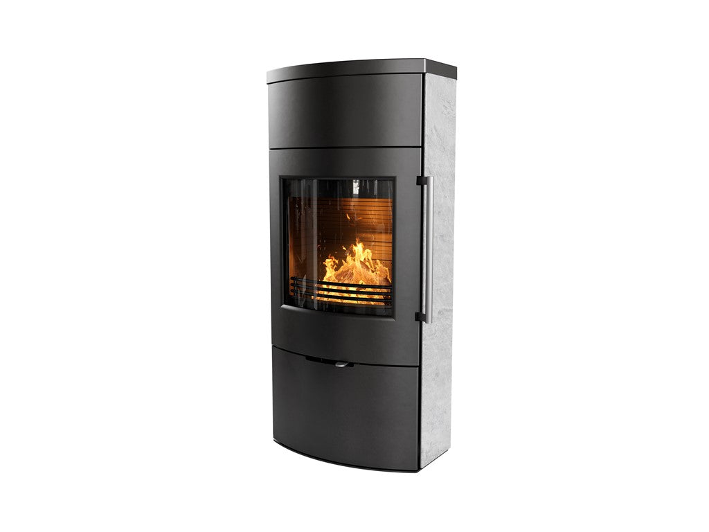 Termatech Kaminofen TT80S Speckstein 5,5kW eingebauter Wärmespeicher schwarz