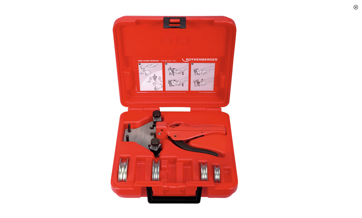 Rothenberger TUBE BENDER Rohrbieger Set 1/4-5/16-3/8-1/2 Zoll