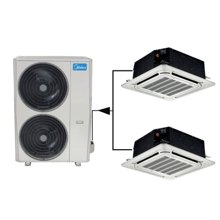 Midea Klimaanlage TWIN MCA3U-18FNXD0-GA Deckenkassette 2x 5,3kW | 36000btu
