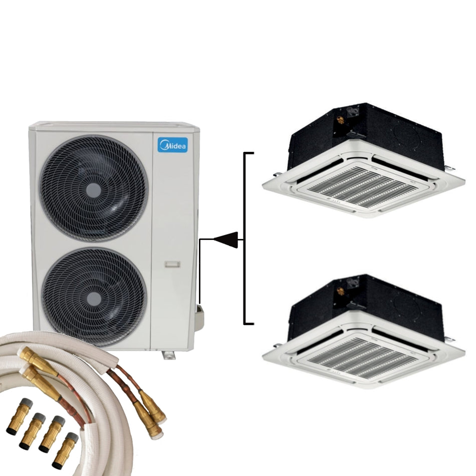 Midea Klimaanlage TWIN MCA3U-18FNXD0-GA Deckenkassette 2x 5,3kW