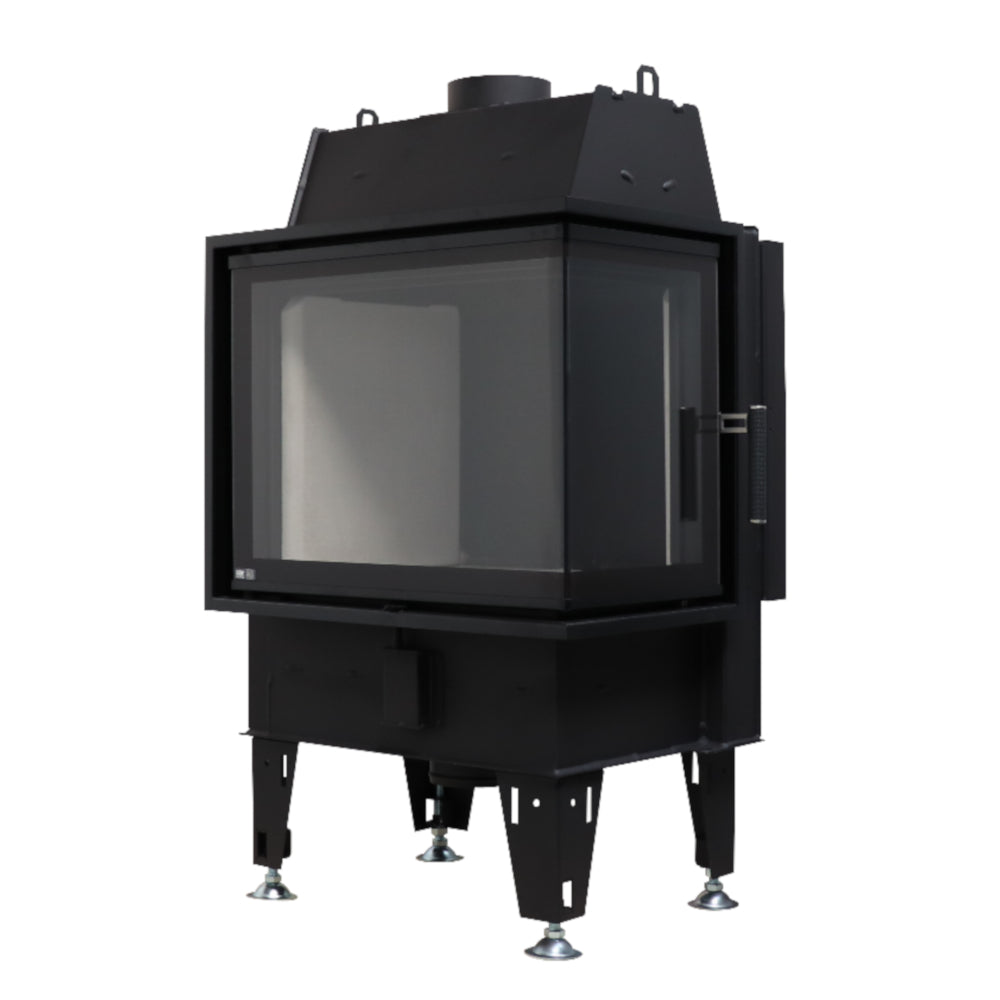 BEF Home Warmluft Kamineinsatz | TWIN 7 N CP | Eckscheibe | 7 kW | klimaworld.com