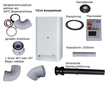 Gastherme Therm 14 TX.A mit 5 - 14 kW DACH-SET