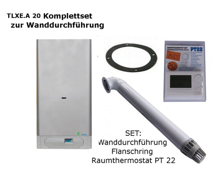 Raumluftunabhängige Gastherme Thermona Therm 20 TLXE.A mit 9 - 20 kW WAND-SET
