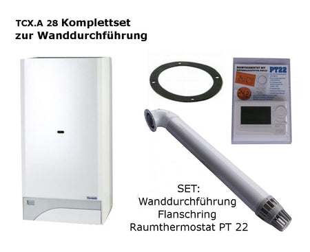 Raumluftunabhängige Gastherme Therm PRO 28 TCX mit 13 - 28 kW WAND-SET 