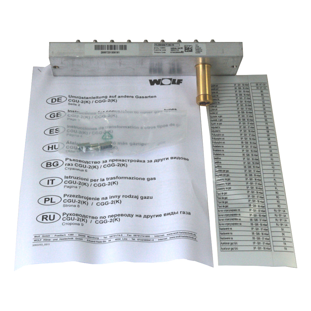 WOLF | Umrüstsatz für CGU-2-10 und CGU-2K-18 | Erdgas E/LL auf Flüssiggas P