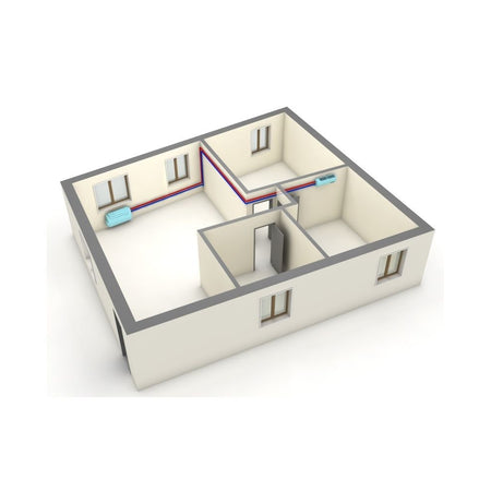 UNICO TWIN Duo Split-Klimagerät ohne Aussengerät mit 2,6 kW Raumaufteilung