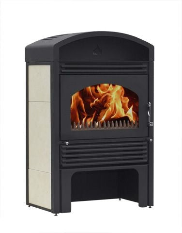 Wassergeführter Kaminofen | Valencia  | 18 kW | beige
