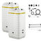 Rotex Heizöltank variosafe Set - 2x1000 L Tank inkl. Zubehör | VSF 102