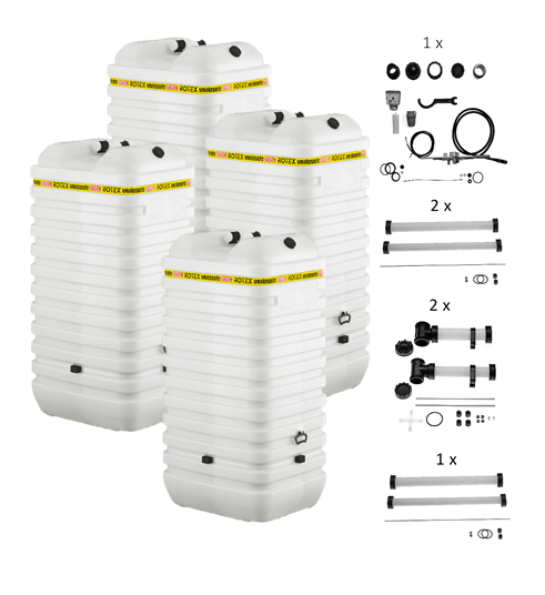 Rotex Heizöltank variosafe Set - 4x1000 L Tank inkl. Zubehör | VSF 103 ➔ Klimaworld.com