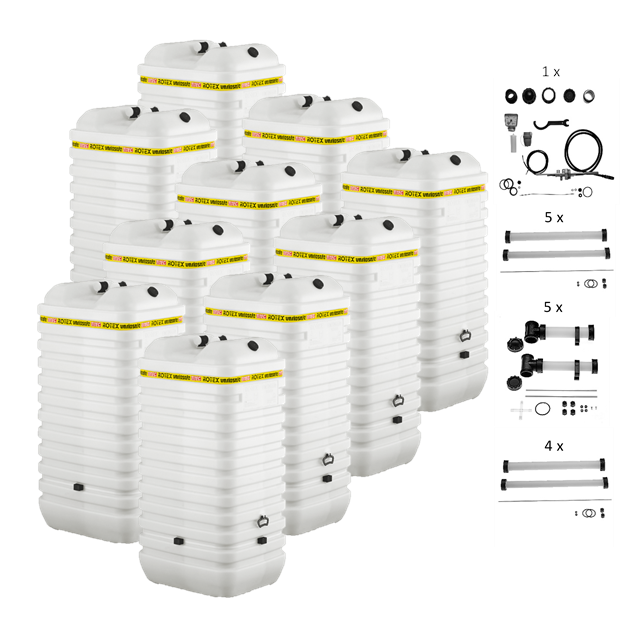 Rotex Heizöltank variosafe Set - 10x1000 L Tank inkl. Zubehör | VSF 106 ➔ Klimaworld.com