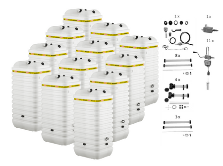 Rotex Heizöltank variosafe Set - 12x1000 L Tank inkl. Zubehör | VSF 110 ➔ Klimaworld.com