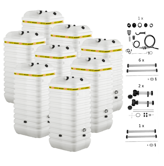 Rotex Heizöltank variosafe Set - 8x1000 L Tank inkl. Zubehör | VSF 113 ➔ Klimaworld.com