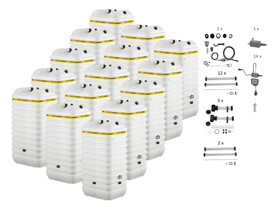 Rotex Heizöltank variosafe Set - 15x1000 L Tank inkl. Zubehör | VSF 119 ➔ Klimaworld.com