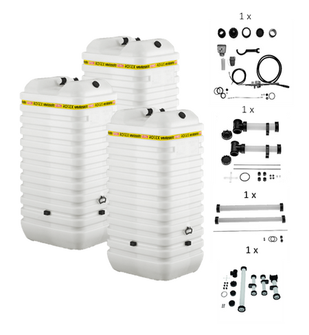 Rotex Heizöltank variosafe Set - 3x1000 L Tank inkl. Zubehör | VSF 122 ➔ Klimaworld.com