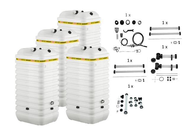 Rotex Heizöltank variosafe Set - 4x1000 L Tank inkl. Zubehör | VSF 123 ➔ Klimaworld.com