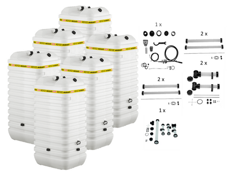 Rotex Heizöltank variosafe Set - 6x1000 L Tank inkl. Zubehör | VSF 125 ➔ Klimaworld.com