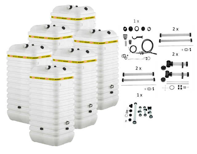 Rotex Heizöltank variosafe Set - 6x1000 L Tank inkl. Zubehör | VSF 125 ➔ Klimaworld.com
