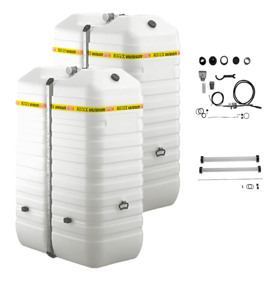 Rotex Heizöltank variosafe Set - 2x1500 L Tank inkl. Zubehör | VSF152 ➔ Klimaworld.com