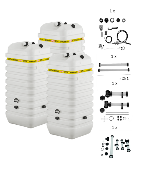 Rotex Heizöltank variosafe Set - 3x750 L Tank inkl. Zubehör | VSF 22 ➔ Klimaworld.com
