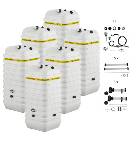Rotex Heizöltank variosafe Set - 6x750 L Tank inkl. Zubehör | VSF 4 ➔ Klimaworld.com
