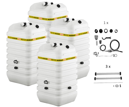 Rotex Heizöltank variosafe Set - 4x600 L Tank inkl. Zubehör | VSF 612 ➔ Klimaworld.com