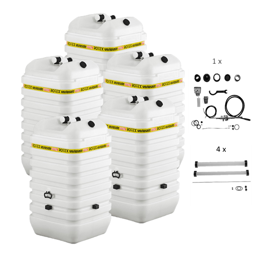 Rotex Heizöltank variosafe Set - 5x600 L Tank inkl. Zubehör | VSF 617 ➔ Klimaworld.com