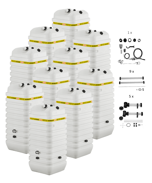 Rotex Heizöltank variosafe Set - 10x750 L Tank inkl. Zubehör | VSF 6 ➔ Klimaworld.com