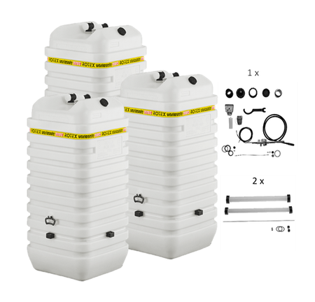 Rotex Heizöltank variosafe Set - 3x750 L Tank inkl. Zubehör | VSF 7