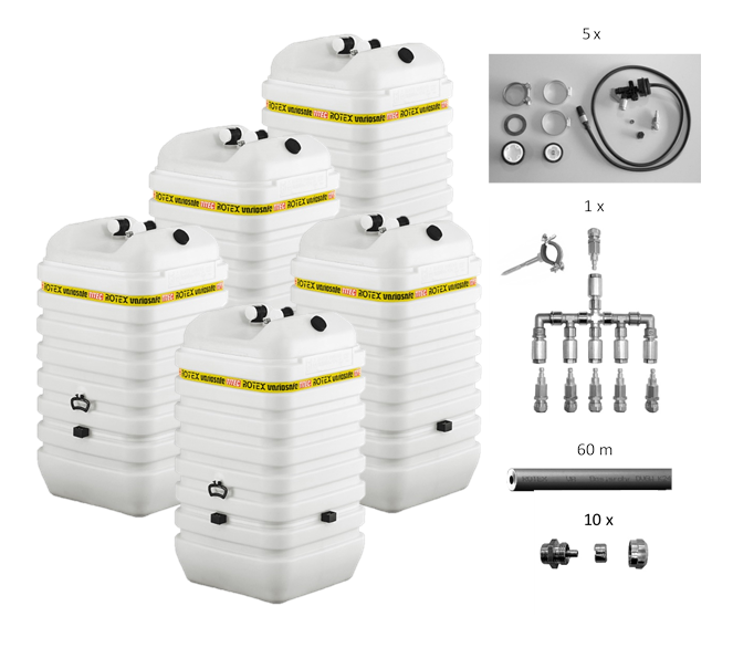 Rotex Heizöltank variosafe Set - 5x600 L Tank mit watersafe | WSF605  ➔ Klimaworld.com 
