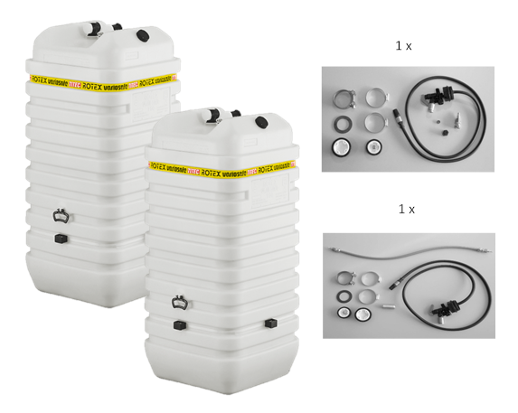 Rotex Heizöltank variosafe Set - 2x750 L Tank mit watersafe | WSF752 ➔ Klimaworld.com