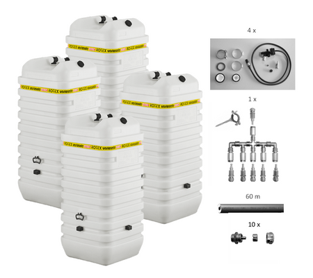 Rotex Heizöltank variosafe Set - 4x750 L Tank mit watersafe | WSF754 ➔ Klimaworld.com