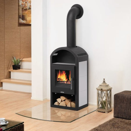 Vegas | Specksteinkeramik, Korpus Stahl Schwarz | Klimaworld