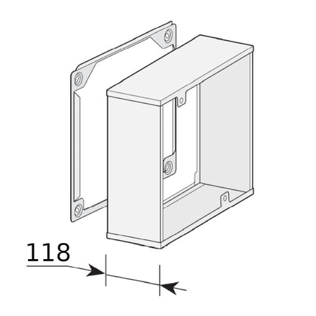 WOLF | Zubehör | Verlängerung für Lüftungsgerät CWL-D | 100mm Edelstahl