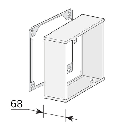 WOLF | Verlängerung für Wohnraumlüftung CWL-D | 50 mm | Edelstahl