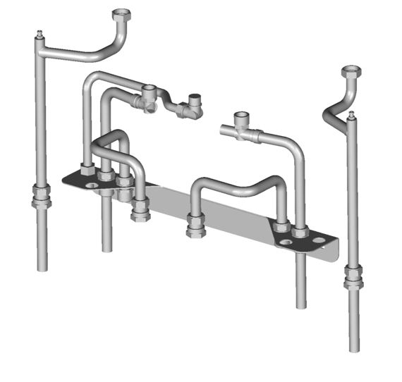 Anschluss- SET Verrohrung Aufputz