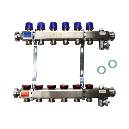 Maincor MFL Verteiler 16 Kreise 1'' | Edelstahl | 905 mm | DFB ➔ www.klimaworld.com