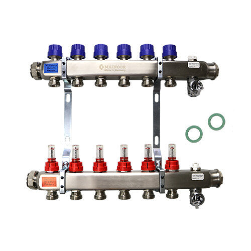 Maincor MFL Verteiler 3 Kreise 1'' | Edelstahl | 255 mm | DFM lang ➔ www.klimaworld.com