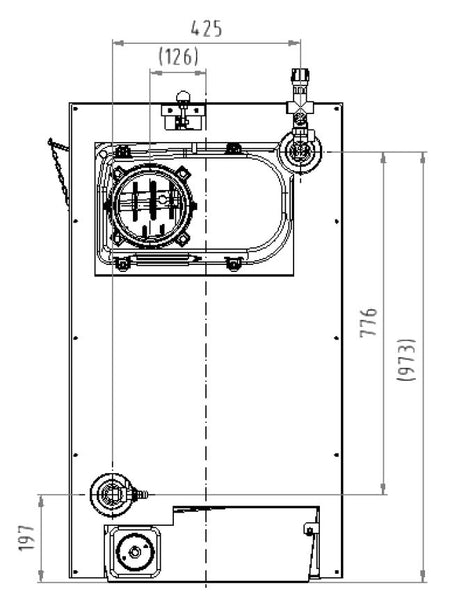Viadrus Herkules U24 mit 5 Glieder 38 kW Gusskessel Festbrennstoffkessel