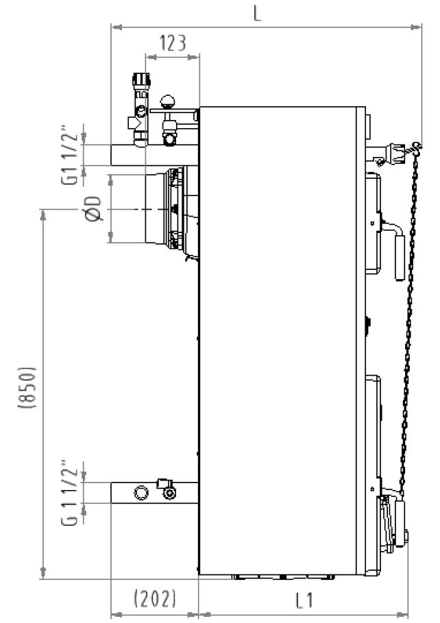 Viadrus Herkules U24 mit 10 Glieder 74 kW Gusskessel Festbrennstoffkessel