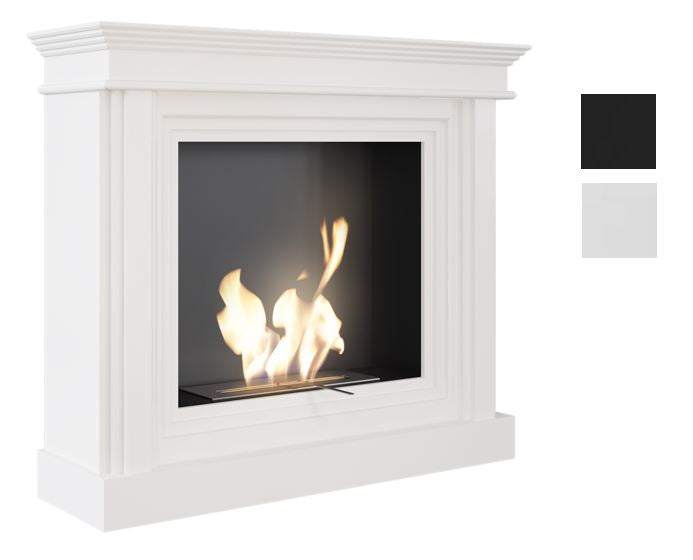 Kratki Biokamin Virgo inkl. MDF-Verkleidung in weiß oder schwarz ➔ Klimaworld