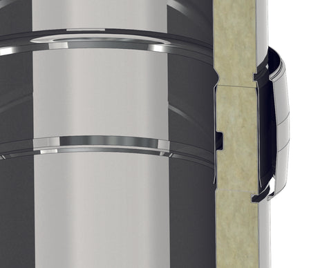 Wanddurchführung Längenelement 500 mm mit integrierten Wandfutter Ø 130 mm