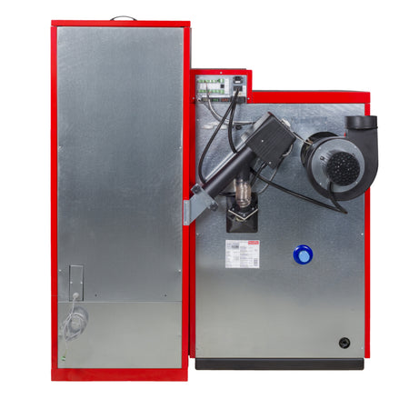 Thermoflux Pelletkessel Pellflux Lambda von hinten | Klimaworld.com