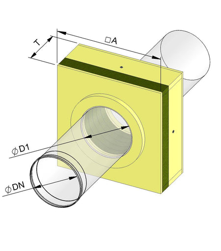 Wanddurchführung 240mm LuxFix24 für einwandige Systeme (EW)