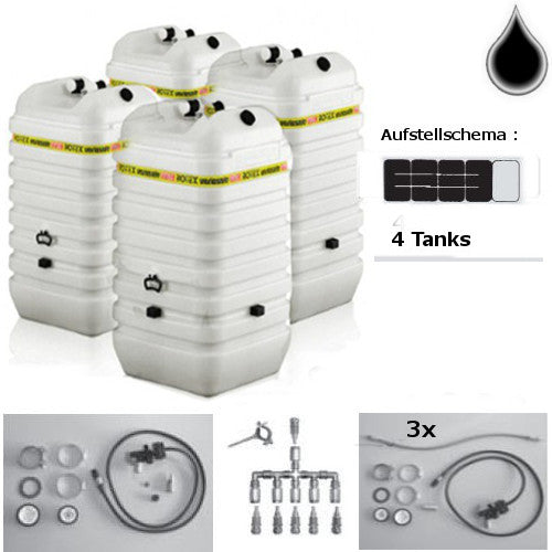 ROTEX Sicherheizöltank für Hochwasser im Tank WSF1004 4x1000 L + Grundpaket WA+WB+VWS 