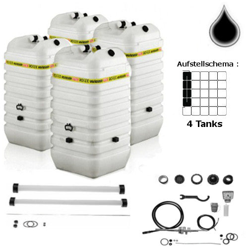 ROTEX Variosafe Heizöltank im Tank 4x1000 L + Grundpaket ANK+ 3xB2 VSF 