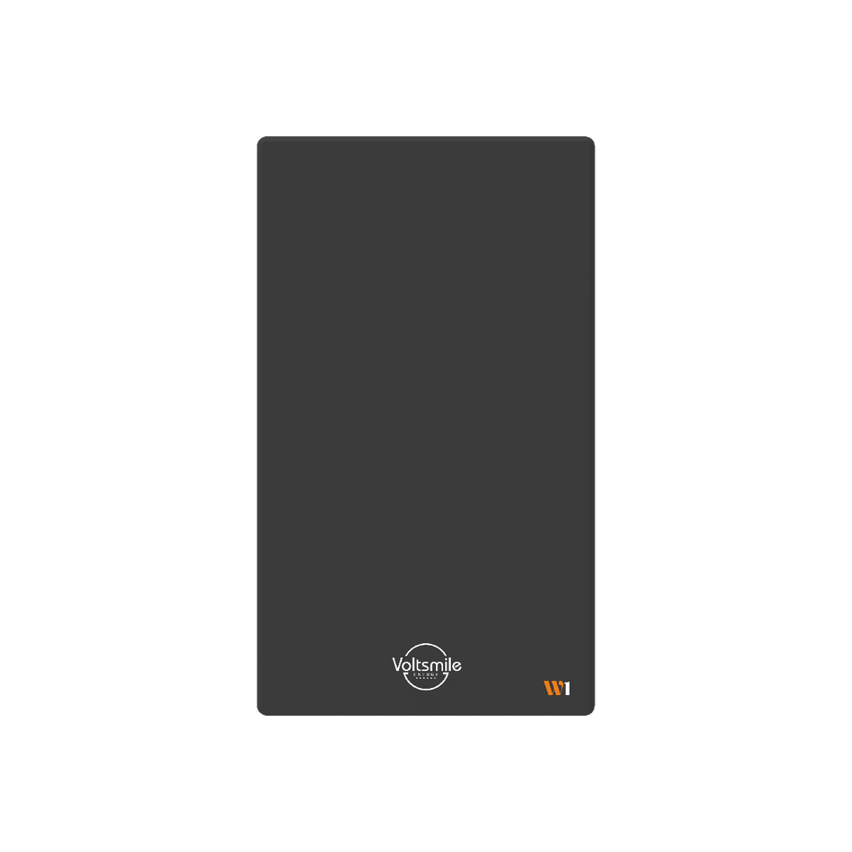 schwarzer Voltsmile Batteriespeicher W1 Classic 10,24 kWh | Frontansicht