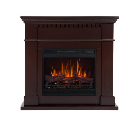 Aflamo LED Standkamin Vilano Walnuss mit Einsatz LED 60 3D