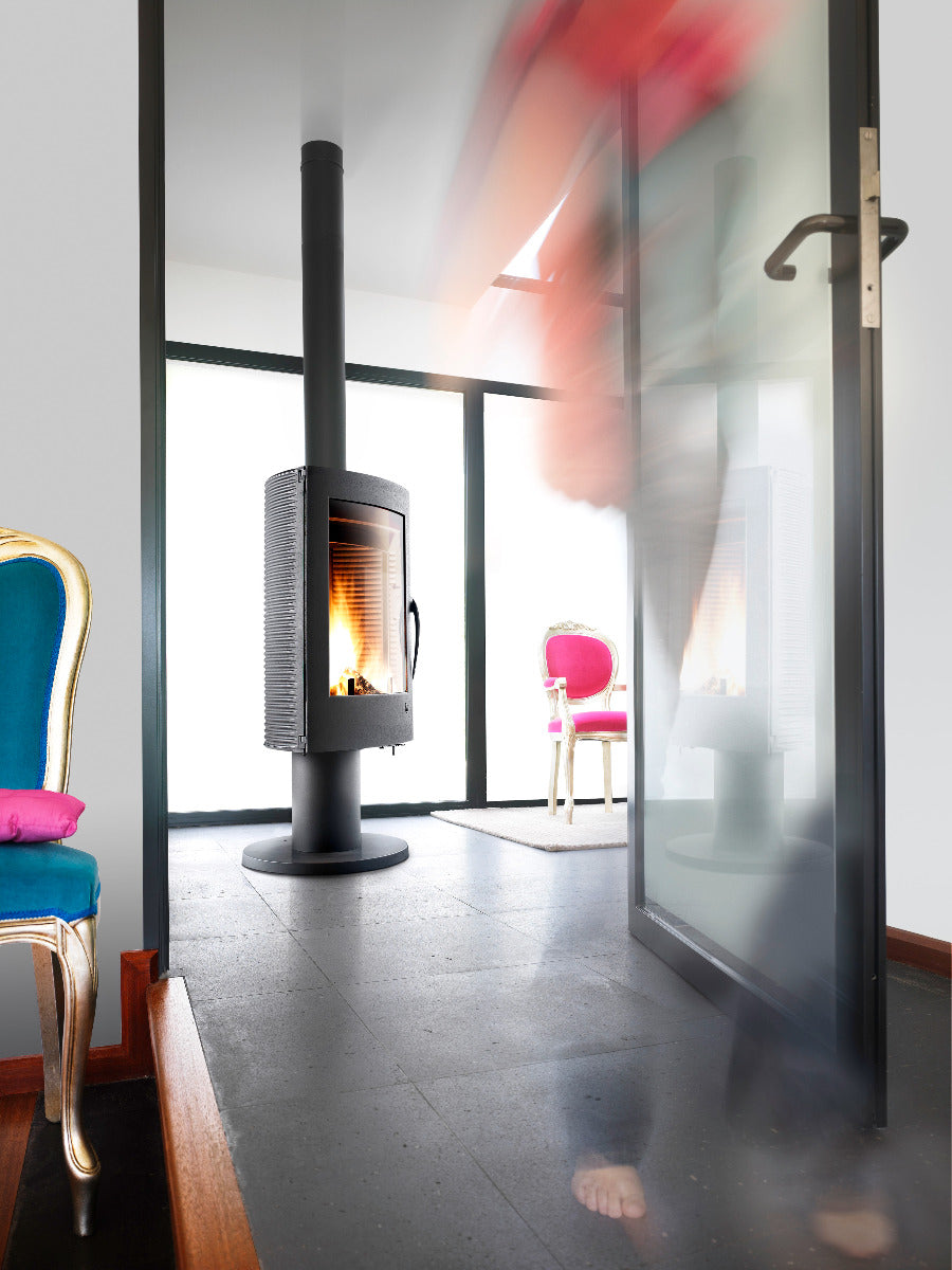 Wamsler Guss-Kaminofen Nizza 360° drehbar Ambiente | Klimaworld.com